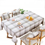 Nappe de style pastoral européen  couverture de table rectangulaire en treillis  tissu de coton et de lin  imperméable à l'eau anti-échaudage résistant à l'huile  table à manger - B07PLY788T